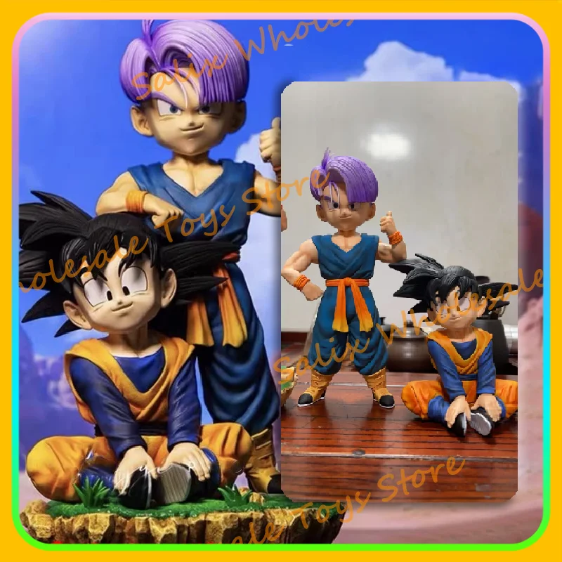 

В наличии 25 см Dragon Ball Z Son Goten Trunks Фигурка Супер Сайян Фигурки ПВХ Статуя Коллекция Модель Игрушки Подарки