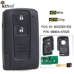 KEYECU 433MHz P/N: 89904-47020, FCC ID: MOZB31EG obudowa inteligentnego pilot z kluczykiem samochodowym dla Toyota Prius 2004 2005 2006 2007 2008 2009