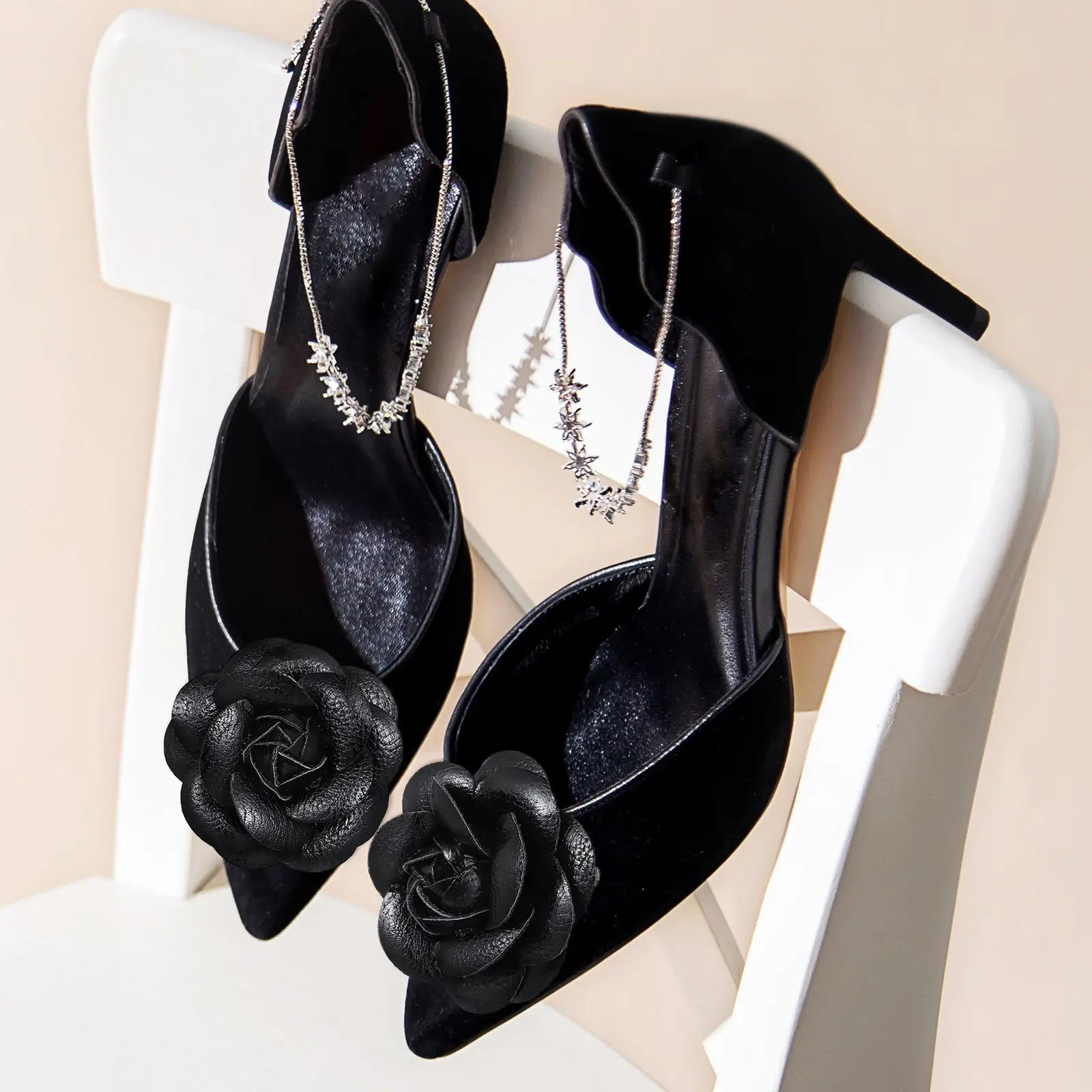 Satin Flower Shoe Clips 2 Pieces Handstitched Bridal Shoe Decorations for Heels Sandals and Pumps