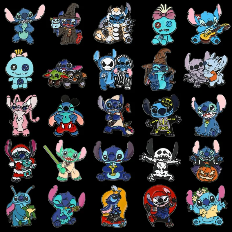 

Disney Stitch Lapel Pins for Backpack Accessories Cartoon Lilo & Stitch Enamel Brooch Jacket Badge for Kids Cute Jewelry Gifts