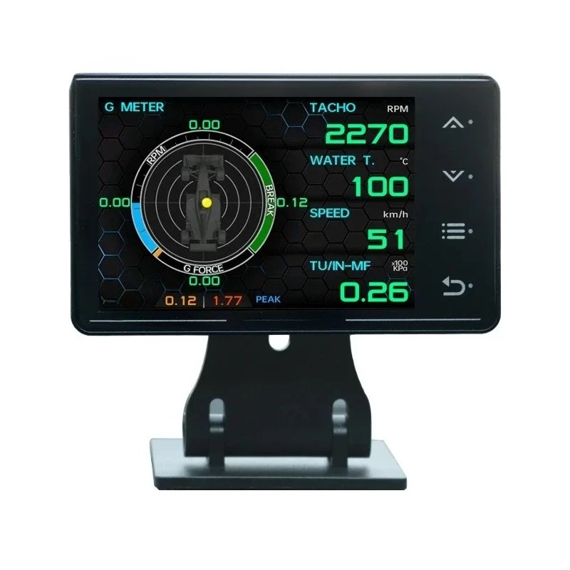 Automobile modification multifunctional liquid crystal instrument OBD2 turbine speed meter