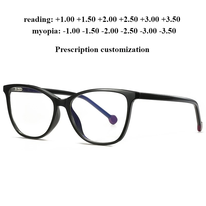 

Новое женское плоское зеркало «кошачий глаз» с защитой от синего цвета, зеркало для чтения на заказ для близорукости по рецепту