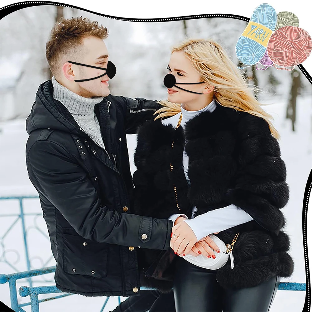 

1PCS Crochet Nose Cover Anti Dust Handmade Noses Mitten Winter Windproof Soft Nasal Covers Nose Warmer Keep Warm Accessories
