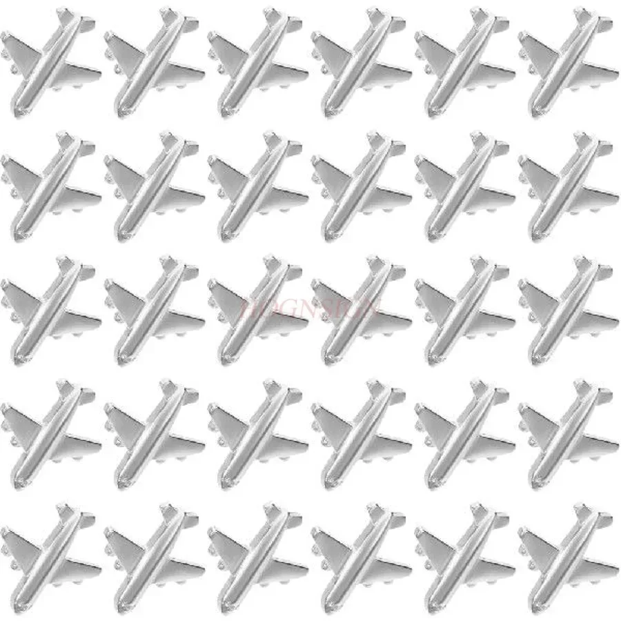 30Pcs Cork Board Aircraft Pushpin Map Nails Metal Notes