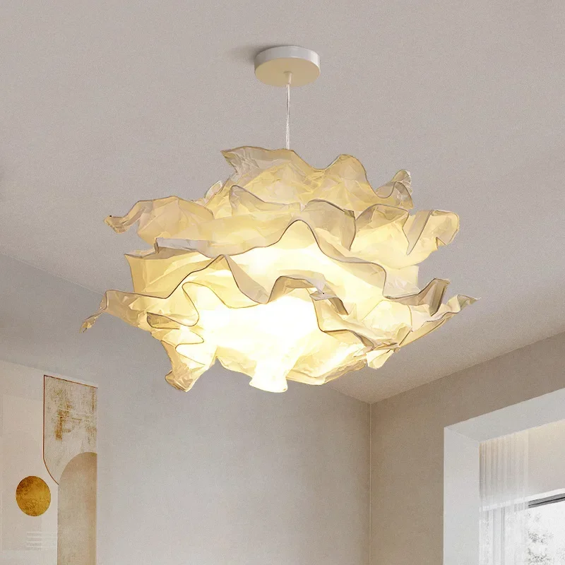 Art DIY Cloud Lampshade Pendant Lamps Flower Light Ceiling Decoration Chandelier for Living Room Bedroom Bar Cloth Shop Use E27