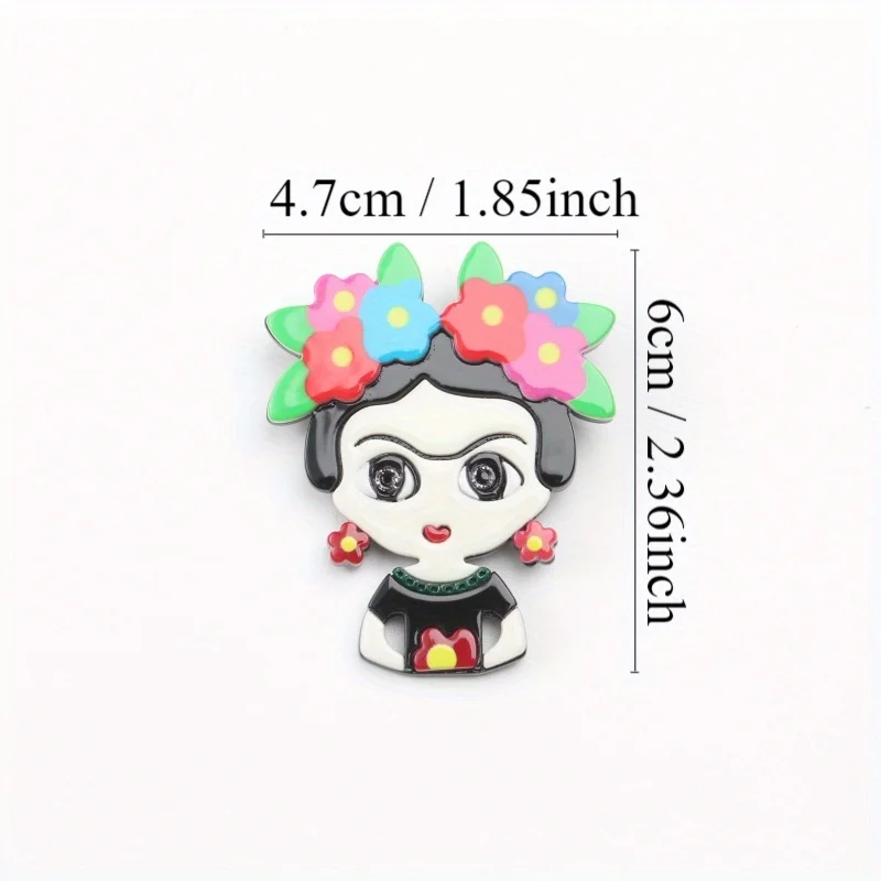 New Personality Elegant Cute Head Garland Ladies Brooch Pin Corsage Accessories Fashion Hanging image 5