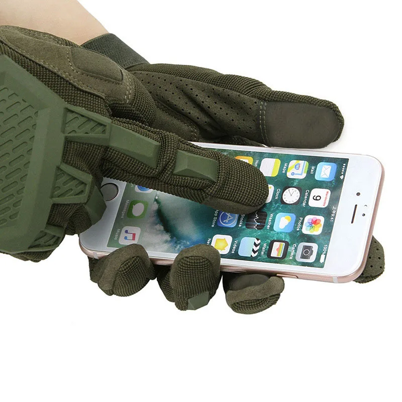 Touch Scree Taktische Handschuhe Herren Paintball Airsoft Outdoor Sport Schießen Wandern Rennen Polizei Vollfingerhandschuhe – Detail 9