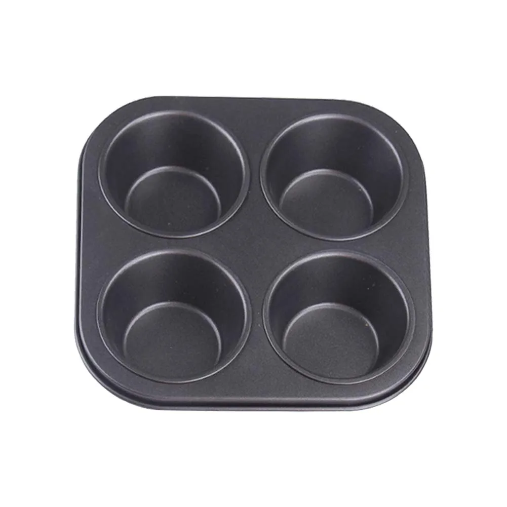 Muffin cup cake mold small oven special black non-stick large four carbon steel baking pan black