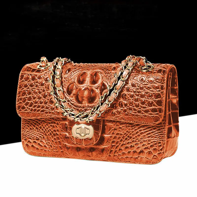 Imagem -06 - Bolsa de Ombro Crocodilo para Mulheres Bolsas Crossbody Day Clutch Bolsas de Luxo Novo Design Marca Europeia