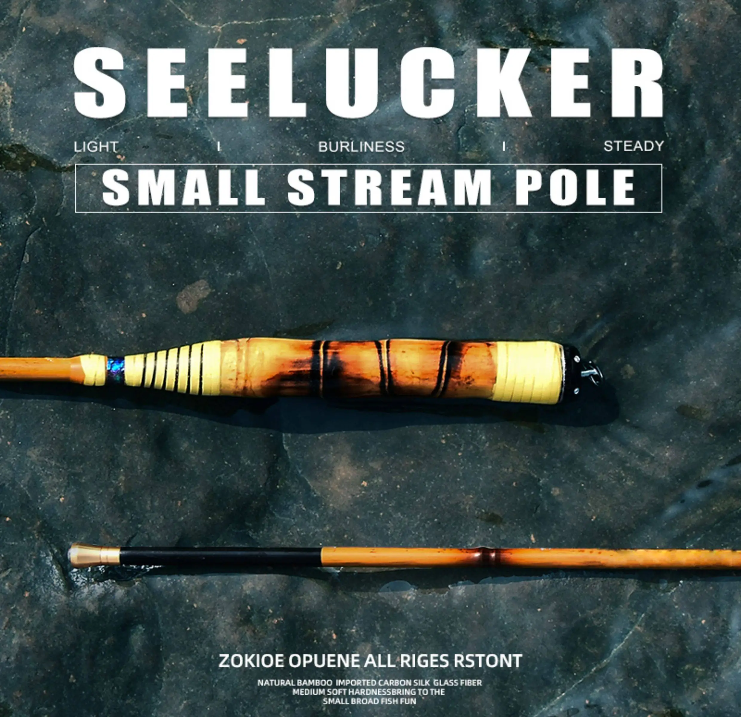 

Бамбуковая удочка Luo Han Сверхлегкая | Короткая портативная ручная удочка | Маленькая рыбка, микро-стержень, набор для родителей и детей