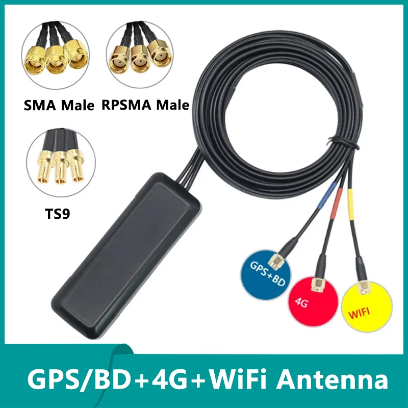 

3*3 шт. кабель Tripe Band 4G LTE/GPS BD/ WiFi Omni WiFi автомобильная антенна 12 дБи 32 дБи Беспроводная Антенна для Boost TS9 SMA RPSMA