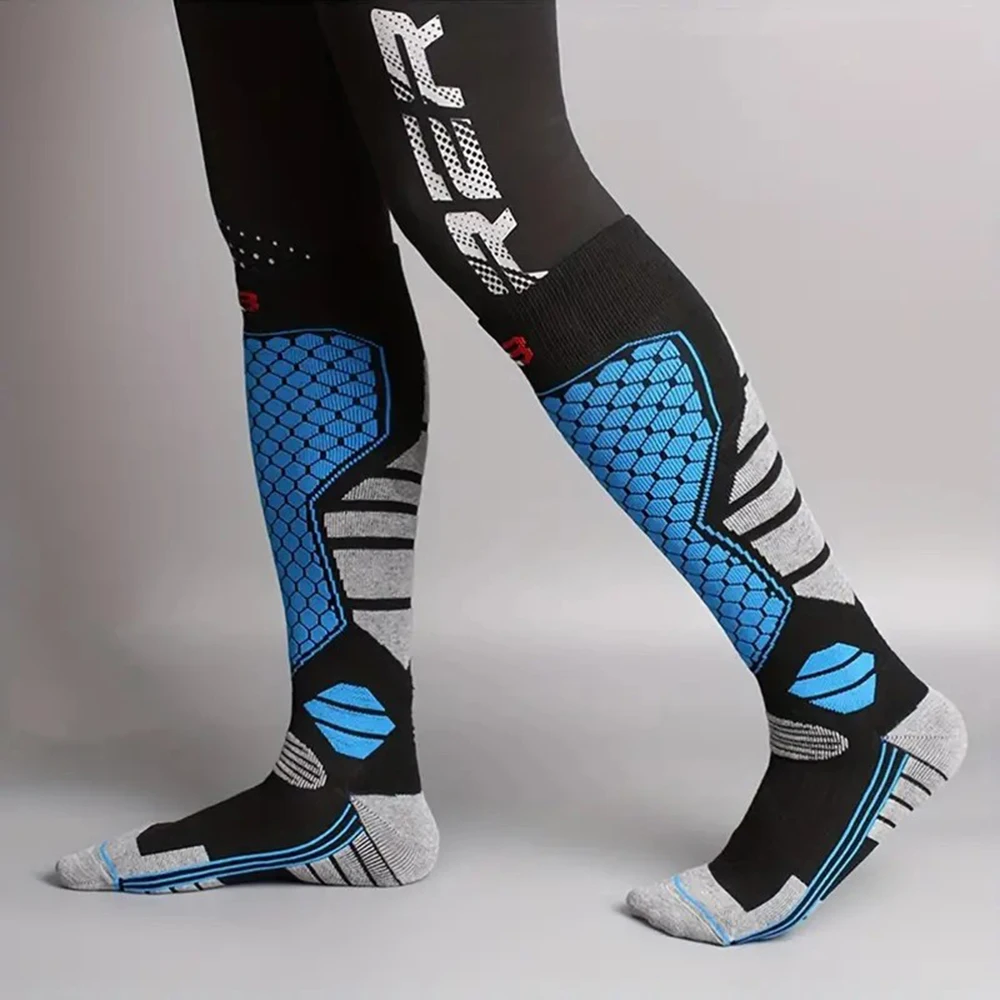 3 Pairs Men Winter Thick Sports Socks Outdoor Warmth Sweat Absorption Breathability Suitable Hiking Ice Skating Skiing Socks