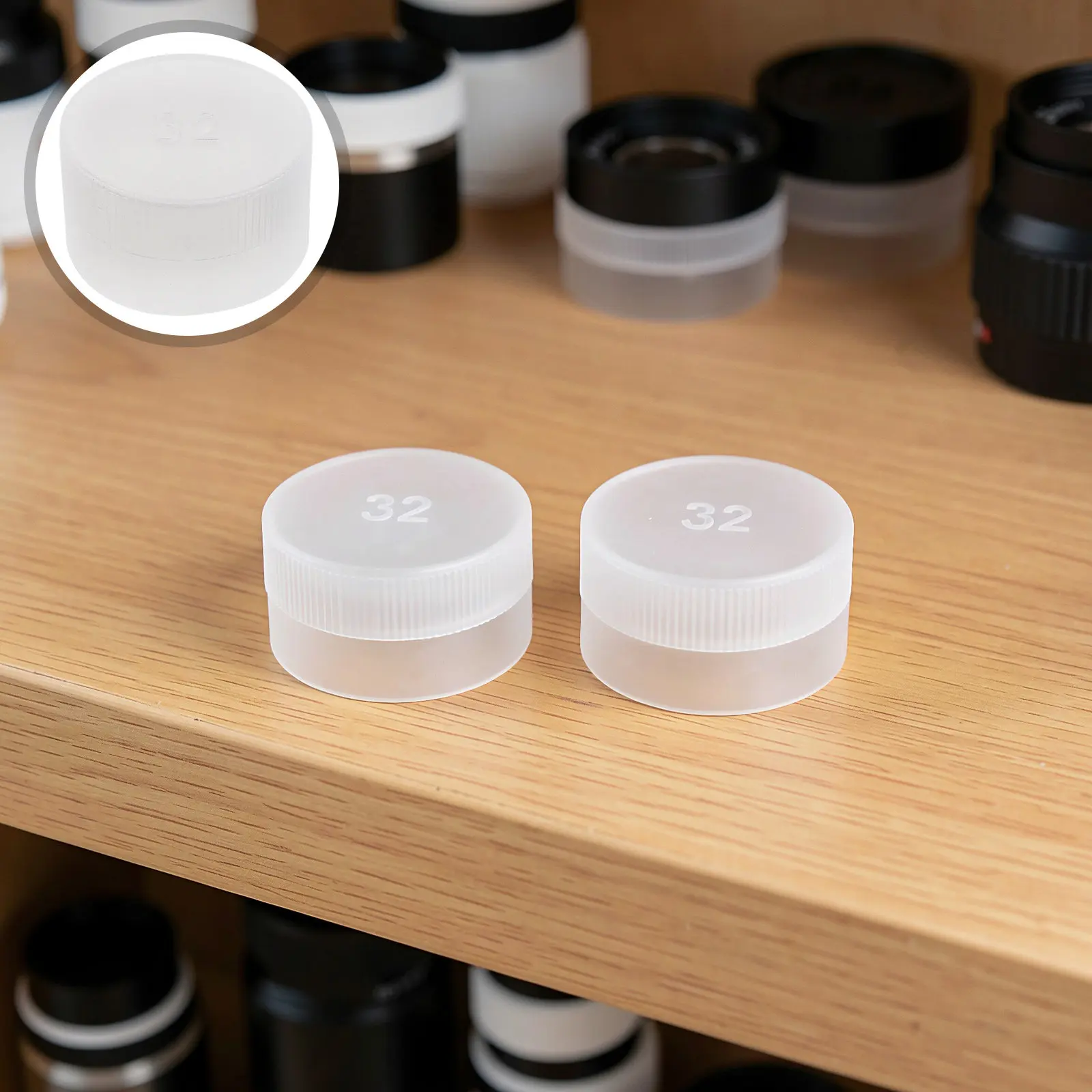 20Pcs Telescope Lens Dust Caps 1.26 Inch Protective Cover Set Dust Covers for Telescope Eyepiece Lens Optical