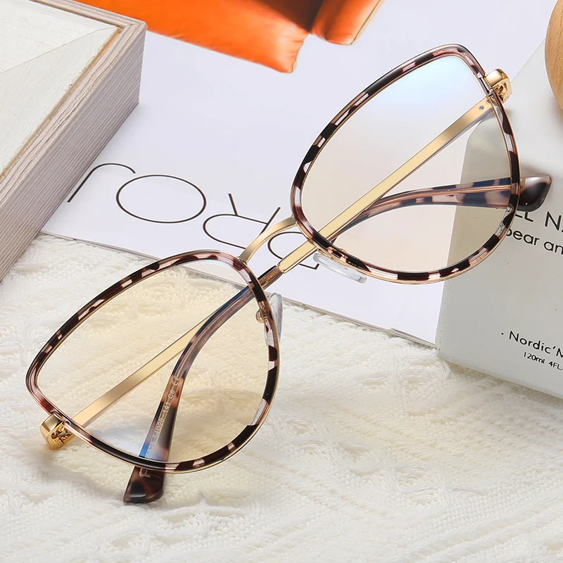 Blue Light Blocking Glasses Frame for Women fashion Eyewear Prescription Eyeglasses New Arrival Full Rim Cat Eye UV400 Coating