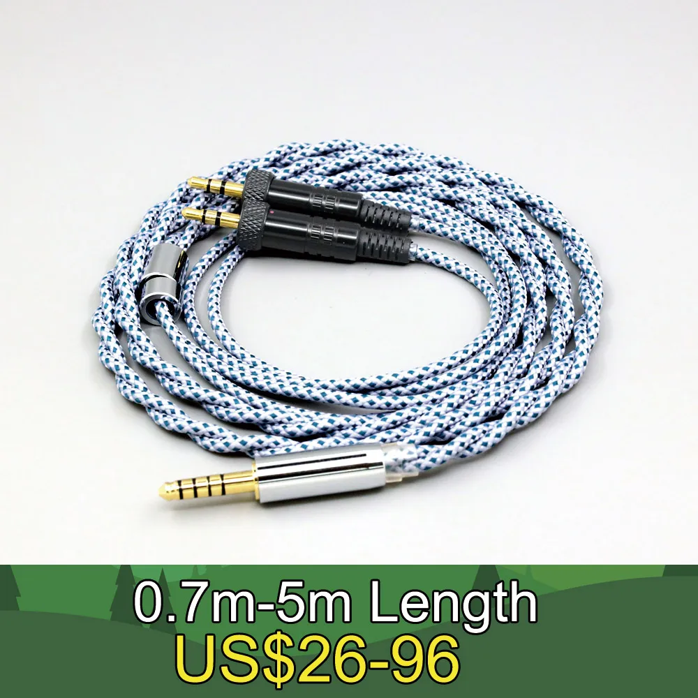 

99% Pure Silver Mix Graphene OCC Shielding Earphone Cable For Sony MDR-Z1R MDR-Z7 MDR-Z7M2 With Screw To Fix LN008650