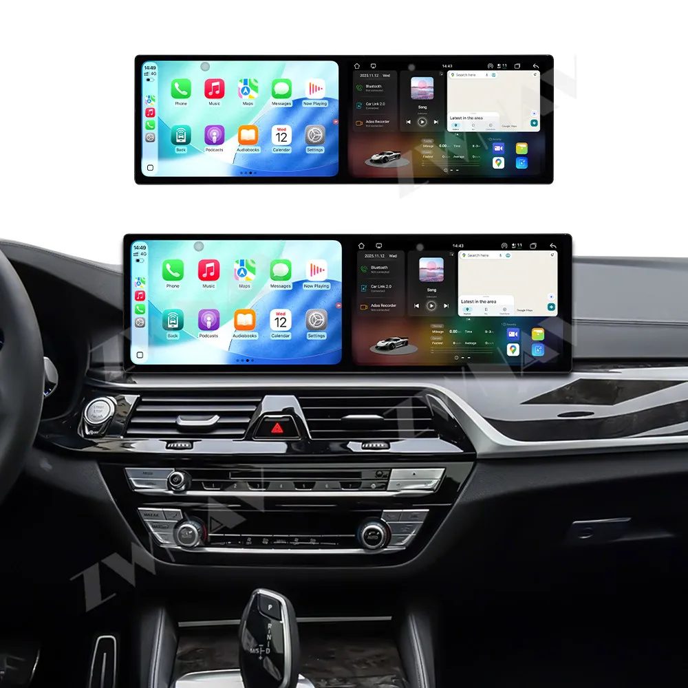 ZWNAV أندرويد 15 راديو السيارة لسيارات BMW 5 Series 2018 اللاسلكية CarPlay أندرويد السيارات DSP الصوت لتحديد المواقع والملاحة ثماني النواة حذاء سريع