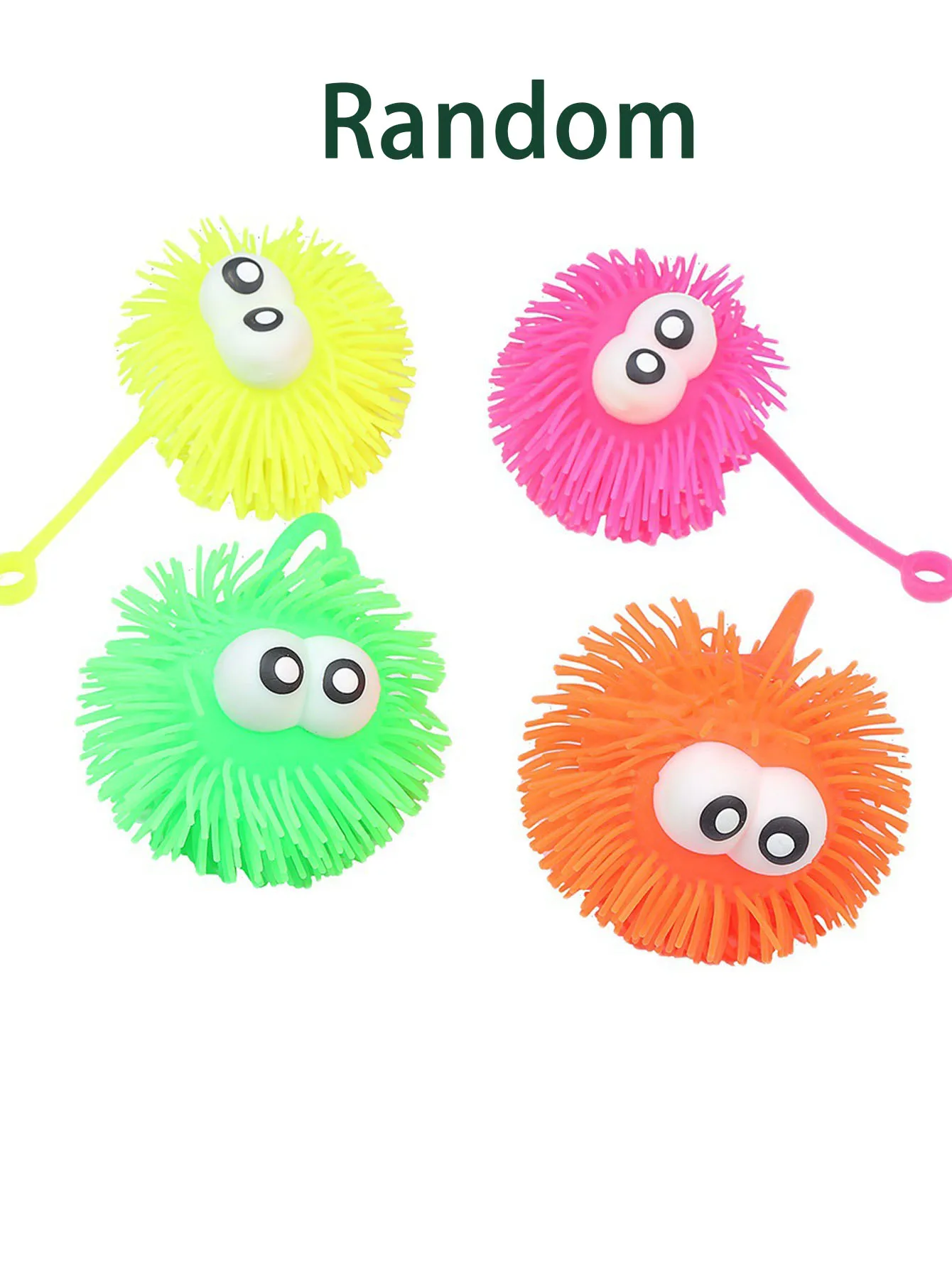 1/3PC Stress Reducing LED Flashing Bulge Eye Hairball with LED Cartoon for Stress Relief, Birthday Party Favours