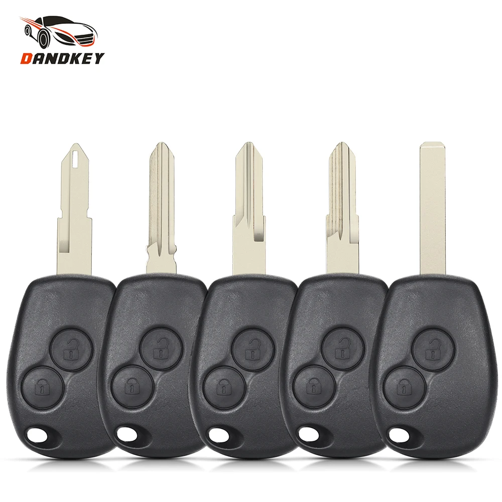 Dandkey Remote Key Shell For Renault Duster Clio DACIA 3 Twingo Logan Sandero Modus For Nissan 2 Buttons Car Alarm Key Case