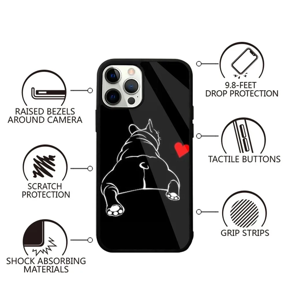 French Bulldog  Phone Case Strong Magnetic For IPhone 16,15,14,13,Pro,Max,Plus,11,12,Mini For Magsafe Wireless Charging