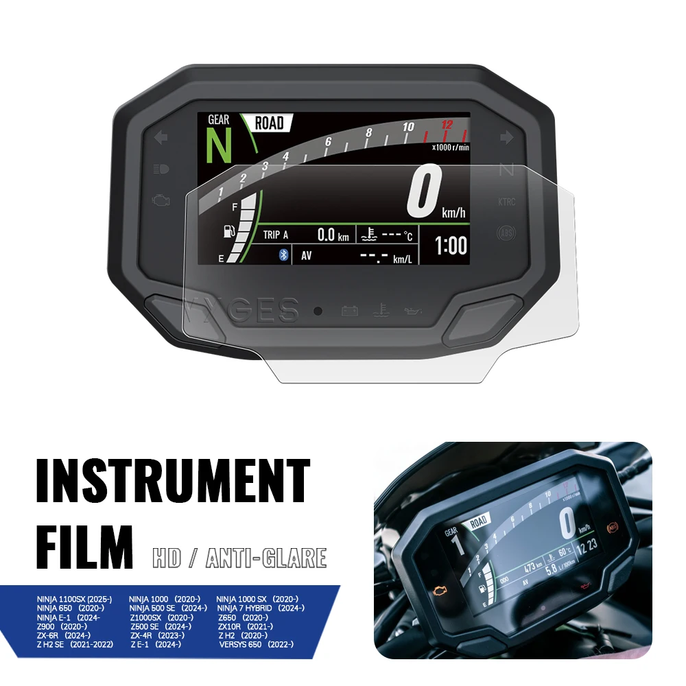 Película protectora de pantalla TFT, Protector de pantalla, película de instrumento para Kawasaki ZX10R 2021- ZX6R 2024- ZX4R 2023- ZX-10R ZX-6R ZX-4R