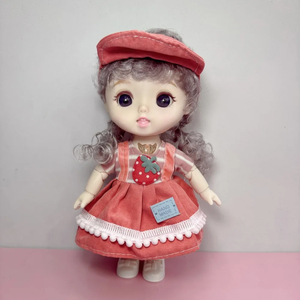 

Play House Toys Full Body 20cm Dress Doll Dolly Diy Hair Girls' Doll with Clothes Beautiful Vinyl Girl Dress Up Toys Children