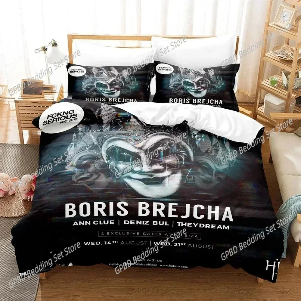 Boris Brejcha 3D Bedding Set Duvet Cover Pillowcases Single Twin Full Queen King Size Home Decor Quilt Boys Gift Quilt Cover Pil