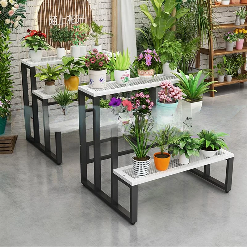 Plant Stand Flower Stand 2/3/4Tier Flower Shelf Planter Rack Storage Organizer Display Indoor Garden Balcony Floor-standing Rack