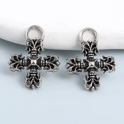 50pcs New Little Cross Alloy Charms Religious Pendants For Making Handmade DIY Jewelry Findings Accessories Crafts Necklace