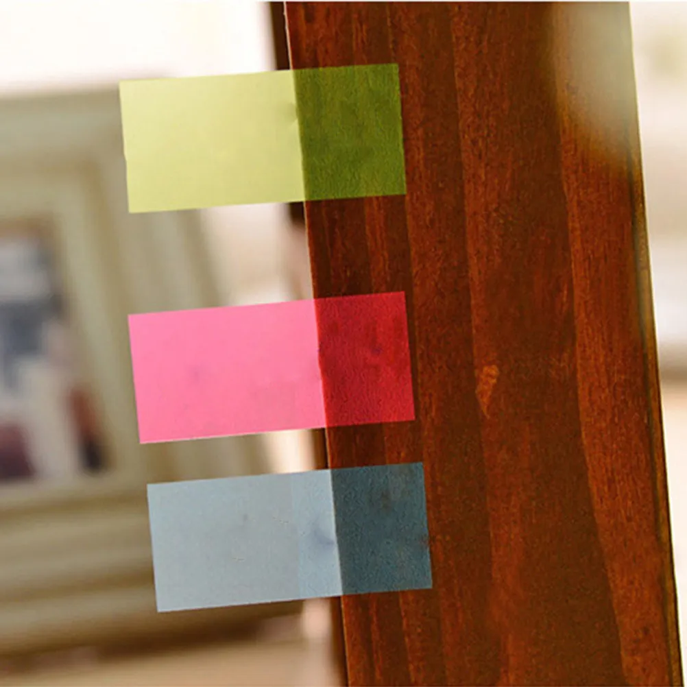 

Memo Note Tabs Assorted Neon Colors Translucent Index Labels for Page Marker Book Document Organizer Self-Stick Notes