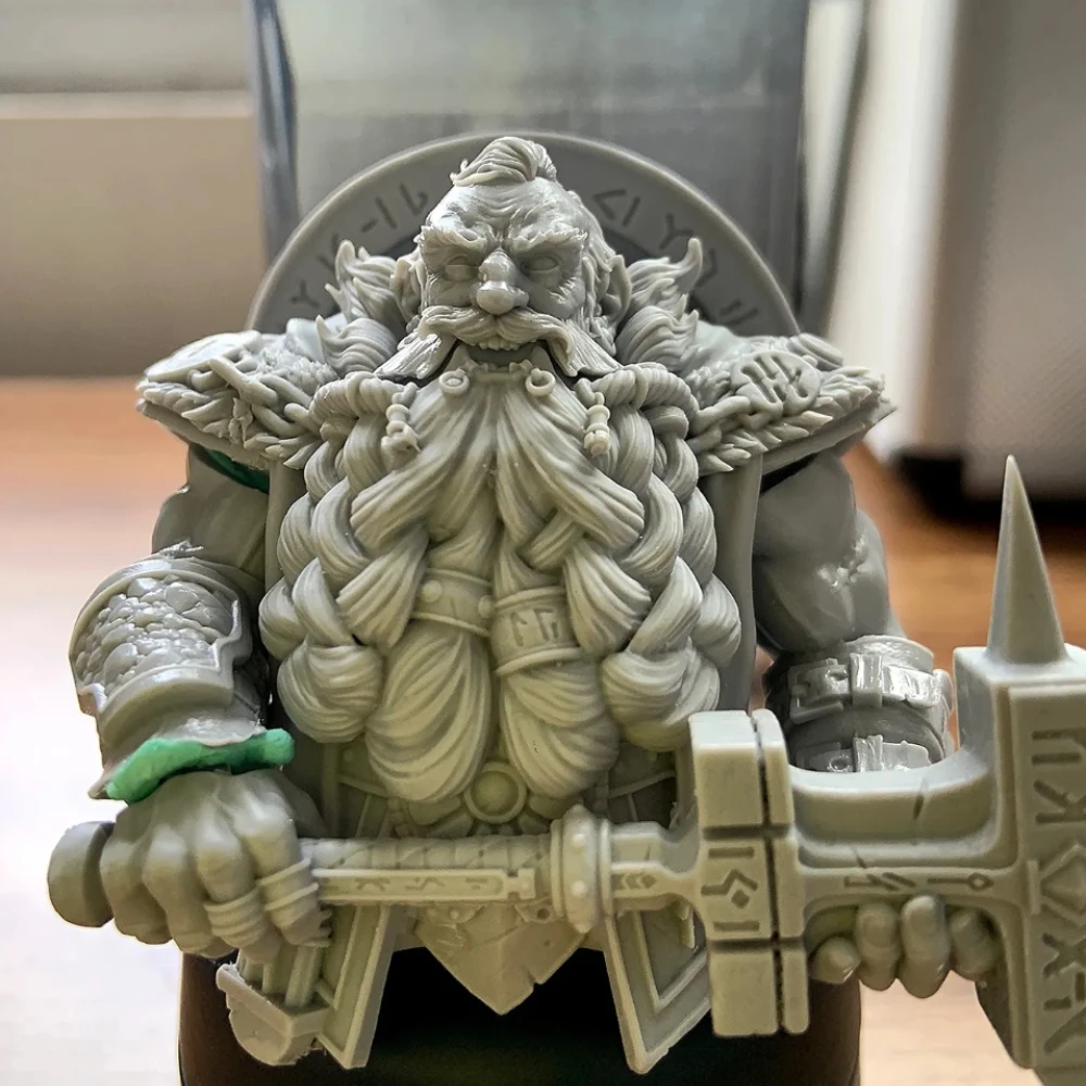 1/10 Dwarf Soldier Unpainted Unassembled Model Kit DIY Coloring Assembly Figurines - Image 5