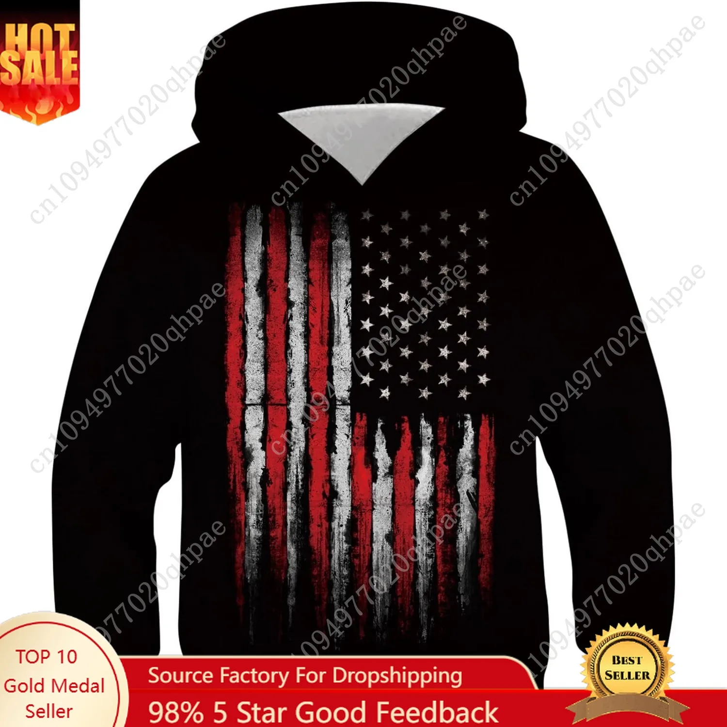 سويت شيرت Goodstoworld للأولاد والبنات بغطاء للرأس برسومات ثلاثية الأبعاد من الصوف الدافئ مع جيوب مقاس 5-16 سنة