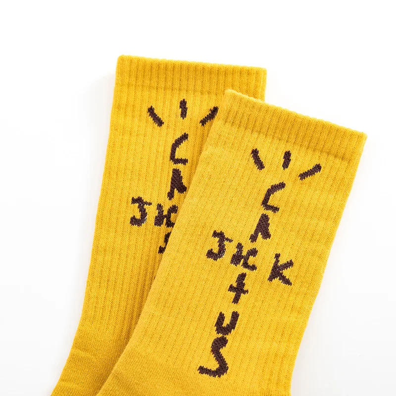 Männer Sport Stil Straße Skateboards Crew Cactus Jack Hip Hop Harajuku Basketball 3 Paare/schachtel Lustige Socken Für Frauen – Detail 2