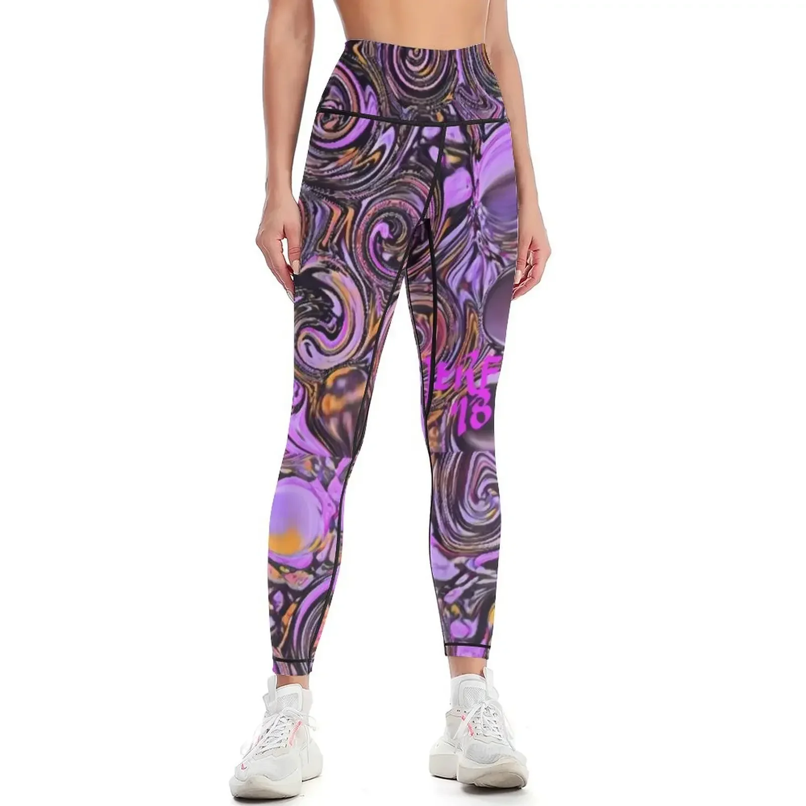 

Pre-Paisley purple park Leggings trousers sport set gym wear sports for gym Womens Leggings