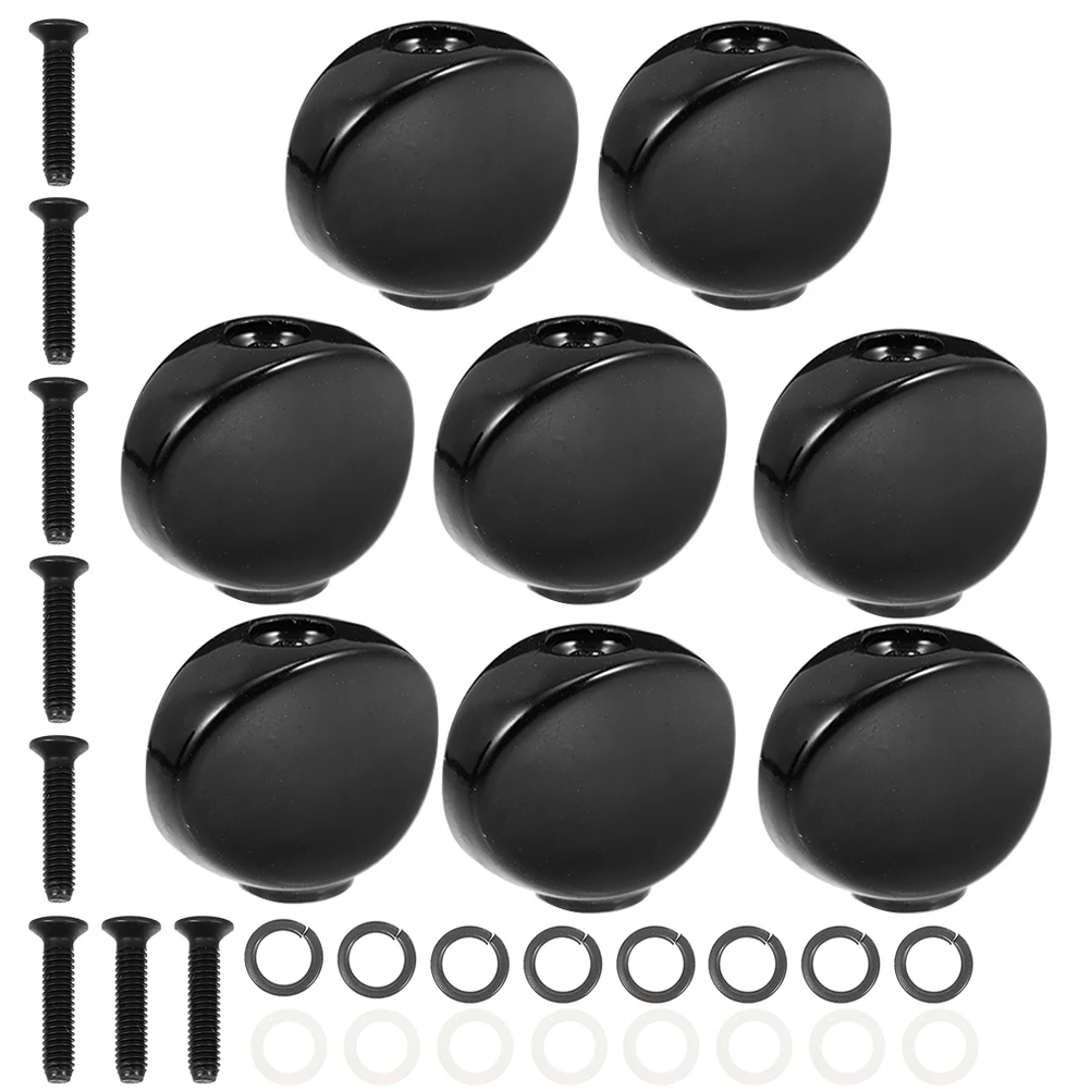 

8 Pcs String Head Knob Handle Sling Guitar Tuning Pegs Tuners Button Metal Buttons
