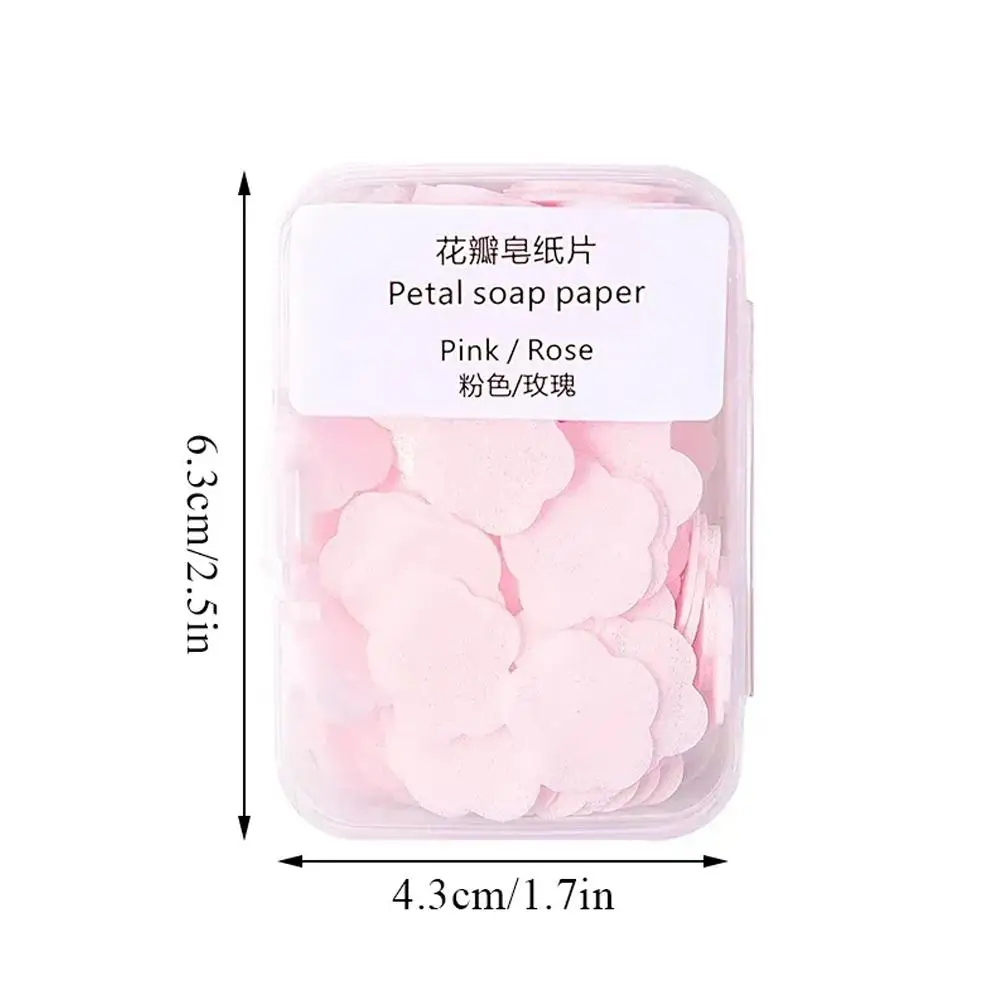 Portable Mini Flower Disposable Soap Paper Outdoor Camping Hiking Washing Cleaning Hand Soap Travel Supplies Hand Care