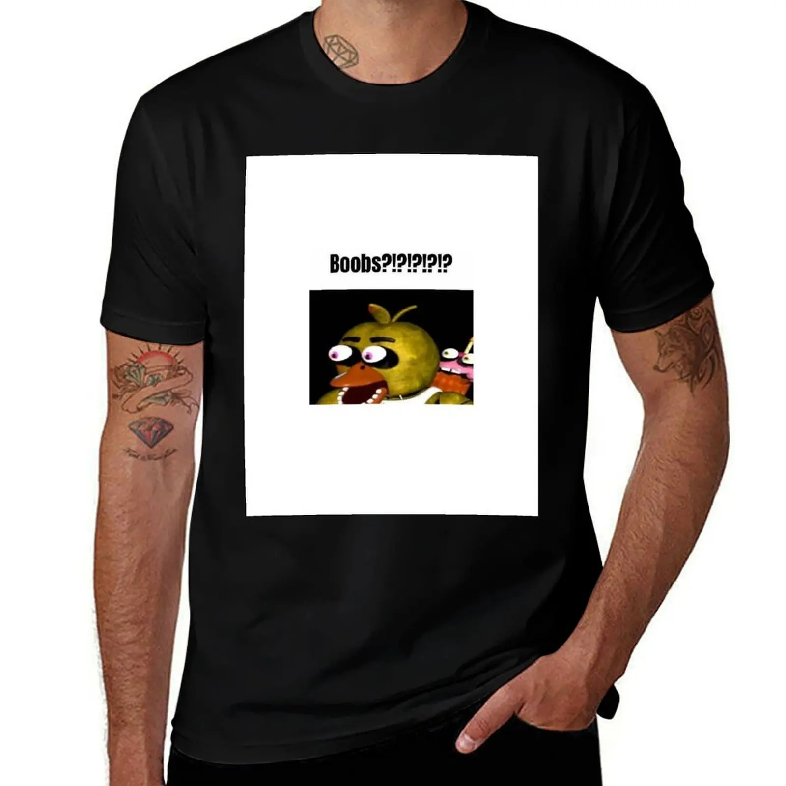 fnaf bonnie Balls !!!! meme T-Shirt street wear custom shirt heavyweights graphics compression shirt men