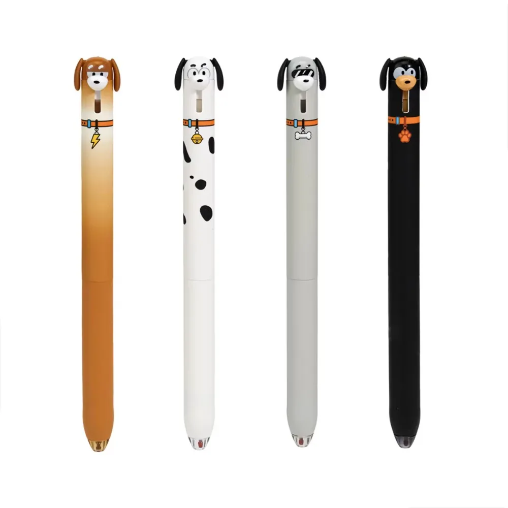 Cute Dog Gel Pen ST 0.5mm Movable Ears Fast Drying Black Ink Kawaii School Supplies Creative Writing Stationeries Desk Art Puppy