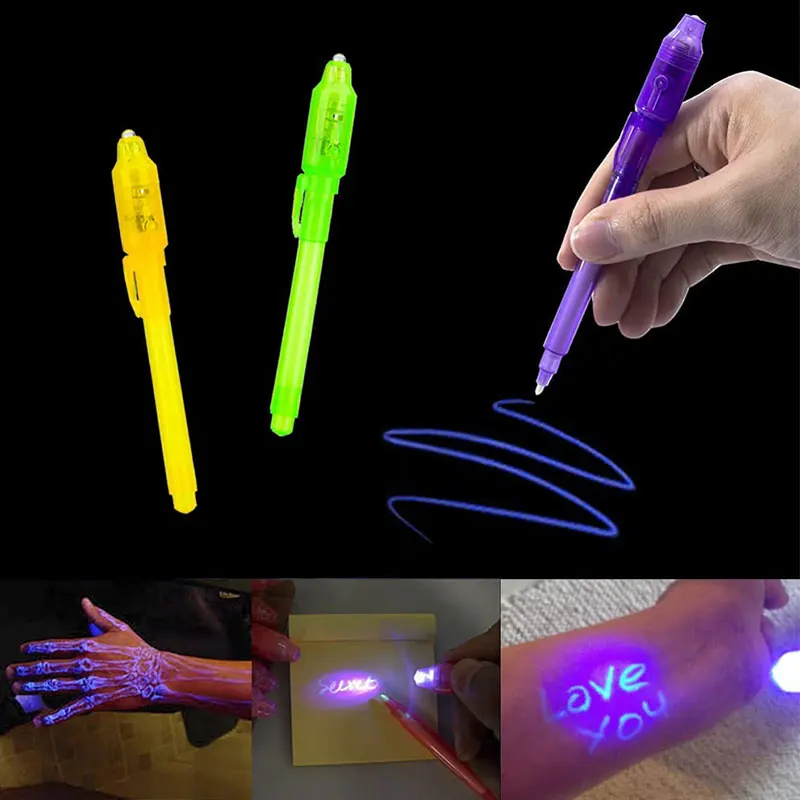 140Pcs 2 In 1 Light Pen Invisible Ink Pen,Secrect Message Pens,for Drawing Fun Activity Kids Party Favors Gift