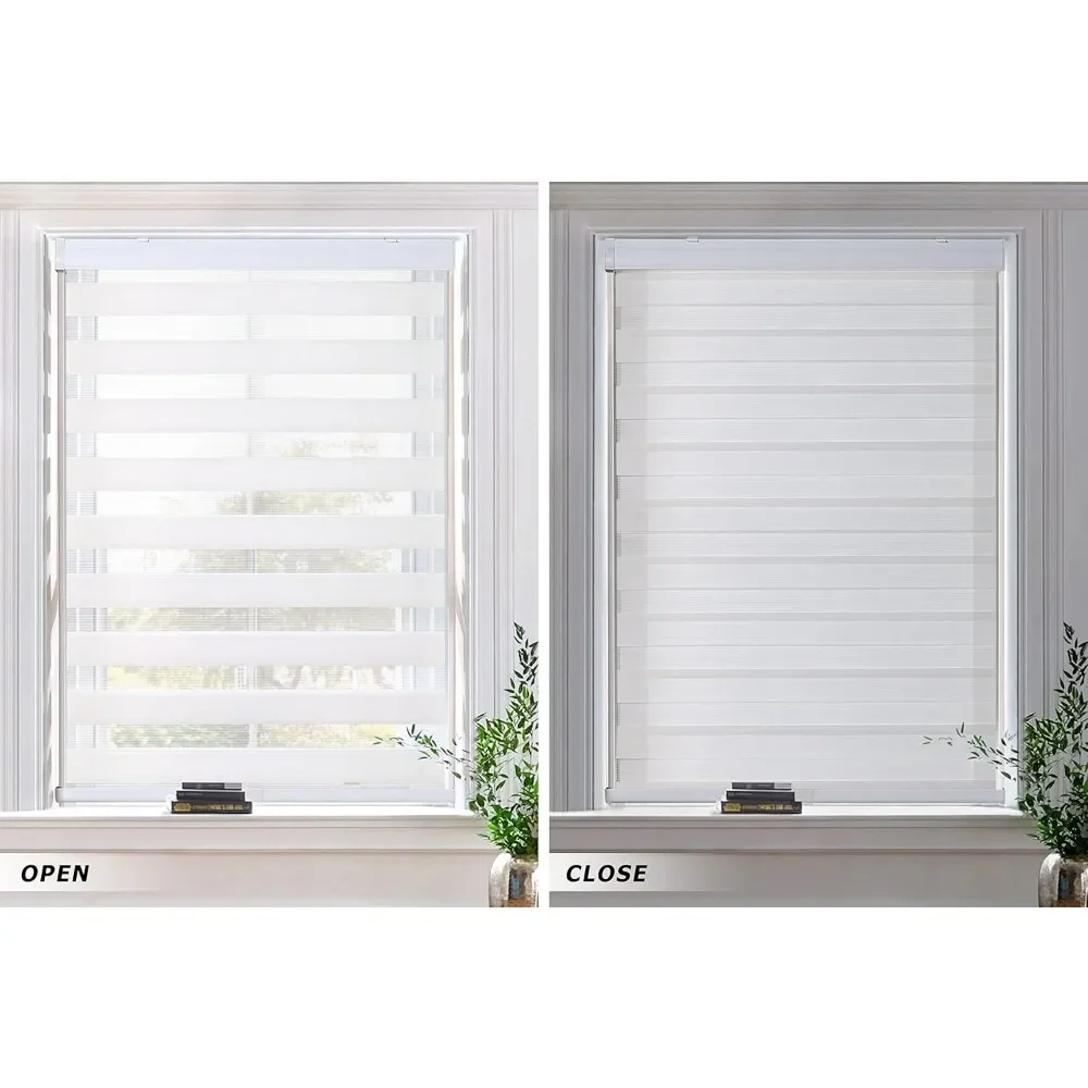 

#For Cordless Dual Layer Zebra Blinds for Windows, Light Filtering Privacy Roller Shades for Day and Night&