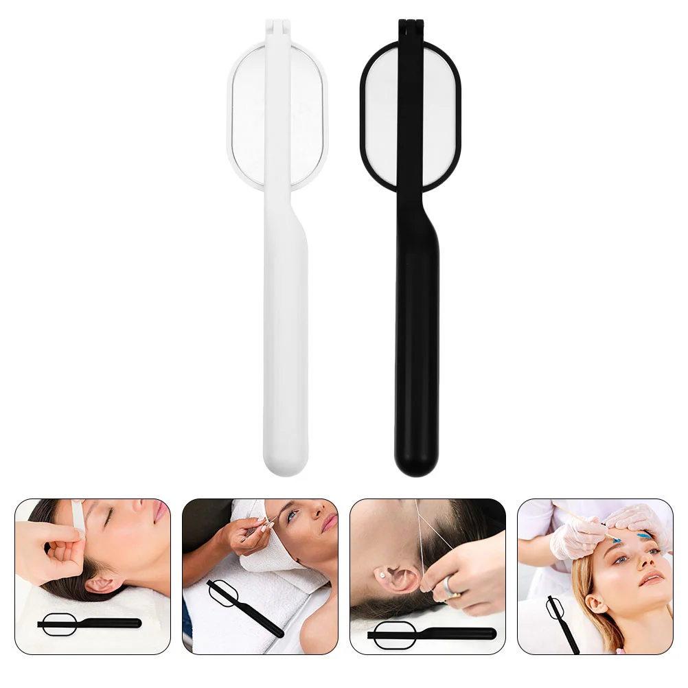 

2 Pcs Eyelash Inspection Mirror for Extensions Eyelashes Accessories Folding Makeup Foldable Handheld