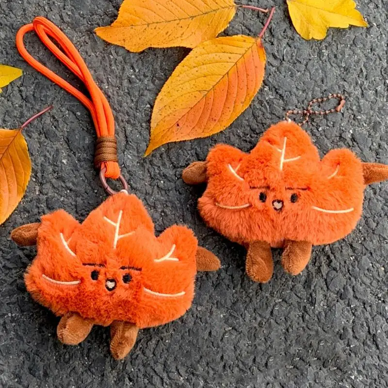 

Милый кулон в виде кленового листа, плюшевая кукла, брелок Kawaii, имитация листьев дерева, плюшевая игрушка, подвеска на рюкзак, аксессуары, подарки
