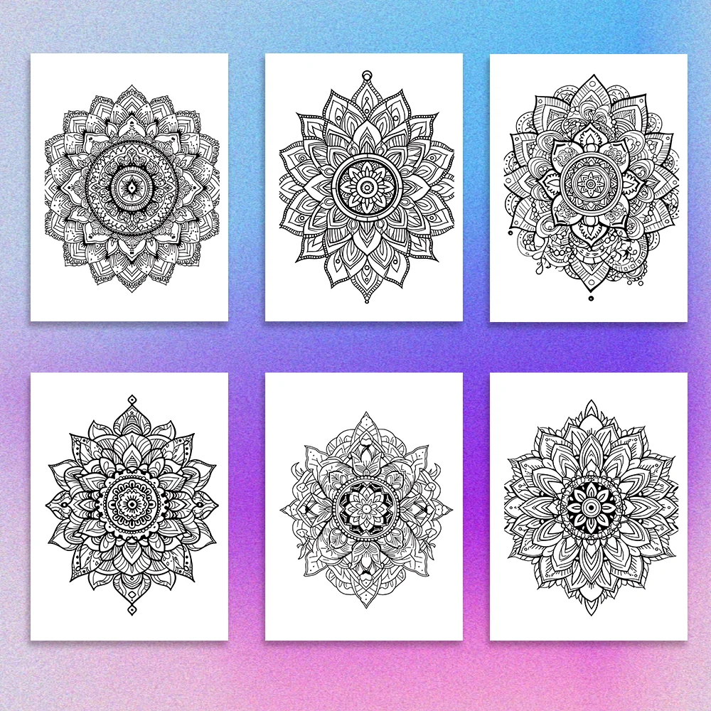 1pc, Mandala Coloring Book, Teenagers Coloring Book, 30 Different Patterns, 100gsm Thick Paper, Stress Relief, Birthday Gift