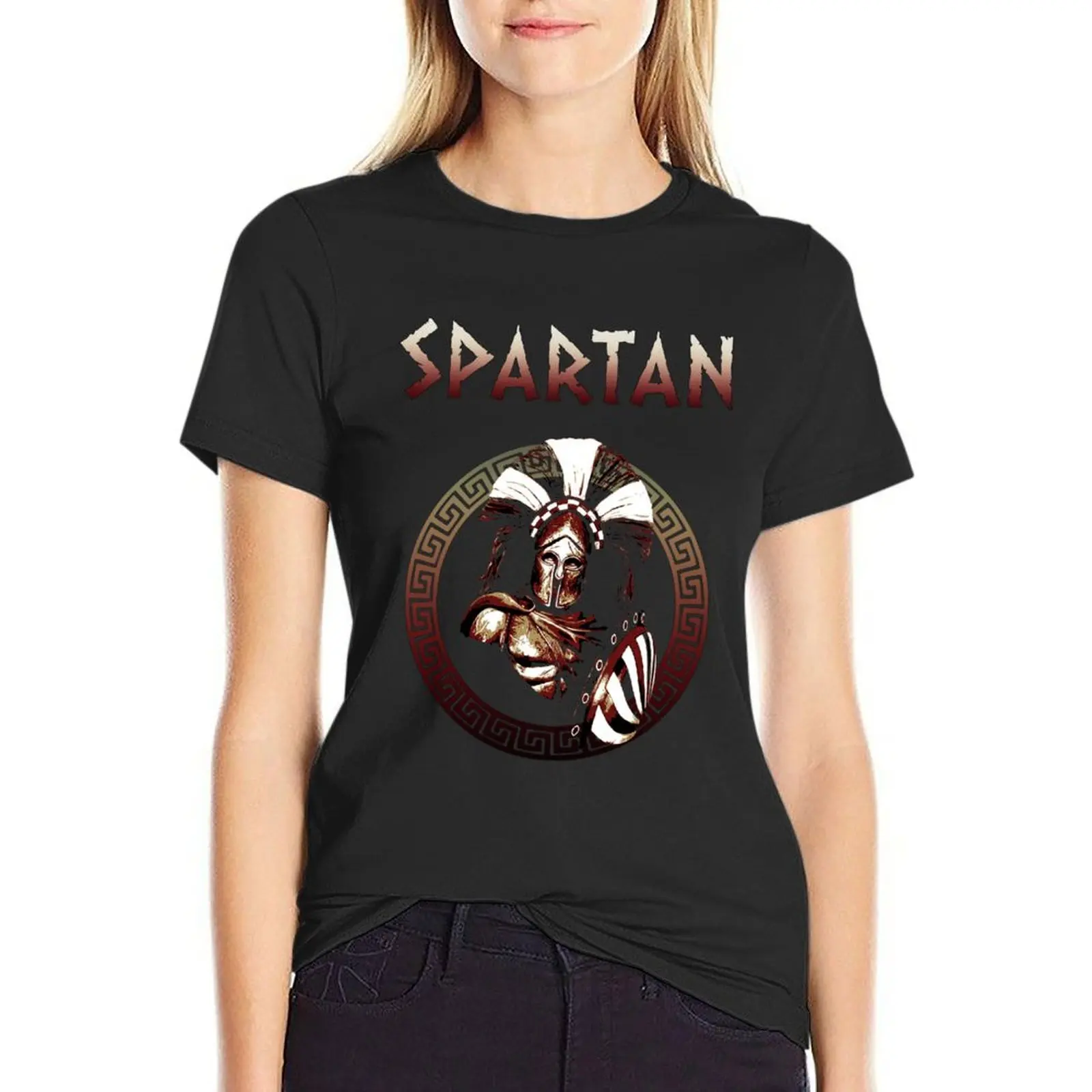 Spartan Hoplite Ancient Greece King Leonidas T-Shirt funny tops aesthetic clothes western t-shirt dress for Women