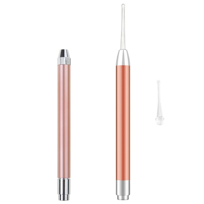 LED Ear Wax Removal Tools Safety Ear Pick Tool with 2 Size Spoon Tip Ear Curette Safety Earwax Cleaning Tool Spoon