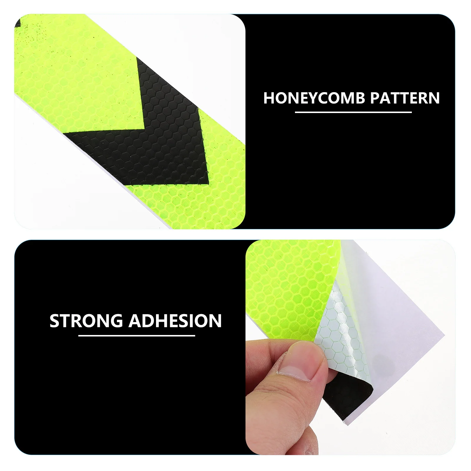 1 Roll Reflective Warning Tape Waterproof Hexagonal Pattern Strong Adhesive For Vehicles Safety Luminous Reflective Tape