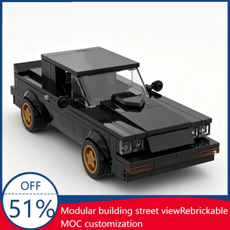 244PCS MOC Buick Grand National Classic Muscle Car Model Custom Building Blocks DIY Educational Assembly Toy Display Collection