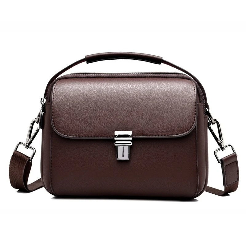 New Men's Shoulder Crossbody Business Casual Portable Small Fashion Trend   Backpack Leather Bag Men's