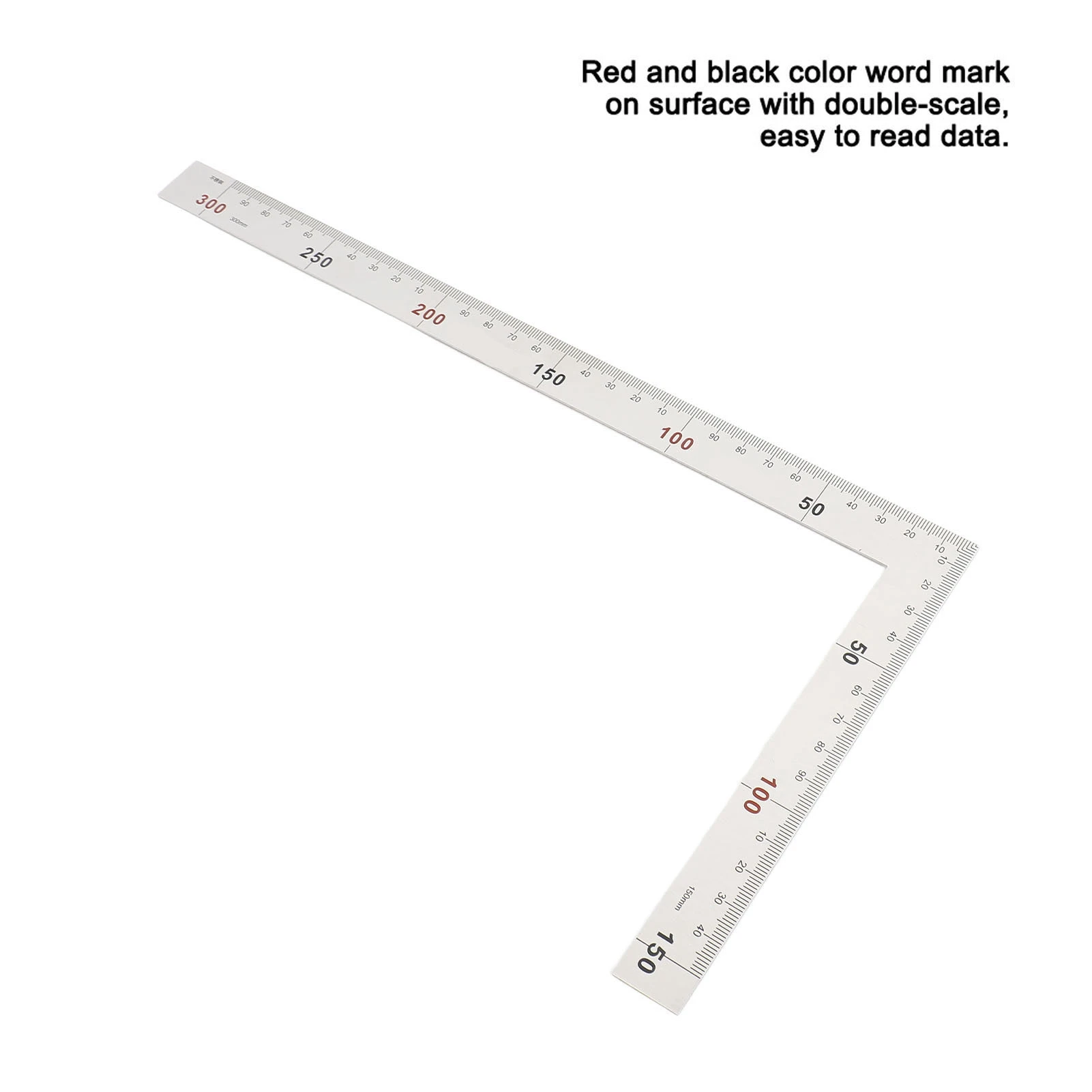 Stainless Steel 90 Degree Right Angle Ruler for Measurement and Layout in Woodworking and Metal Fabrication