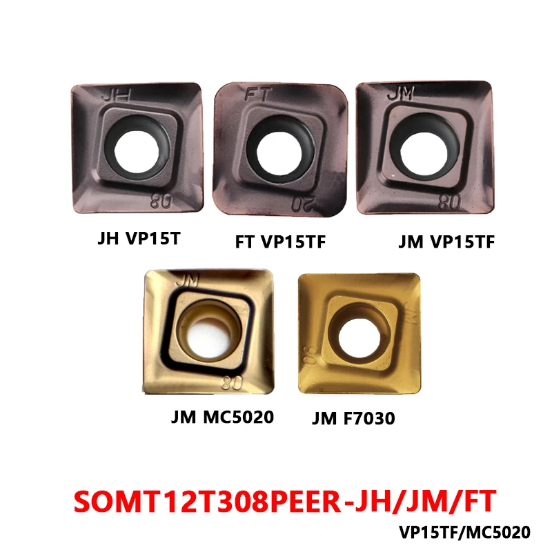 

SOMT12T308 SOMT12T320 SOMT12T308PEER SOMT12T320PEER JH JM FT VP15TF MP6130 F7030 CNC Carbide Milling Inserts SOMT Machine Tools