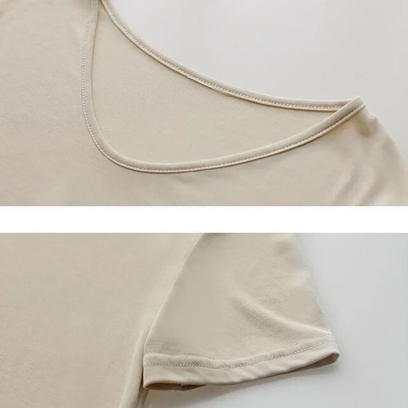 반팔 티셔츠 여성 브이넥 가볍고 부드러운 솔리드 엄마 편안한 올 매치 스트리트웨어 우아한 한국 스타일 패션 신상품
